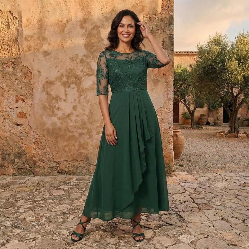 AVRELON | VESTIDO DE GASA ELEGANTE