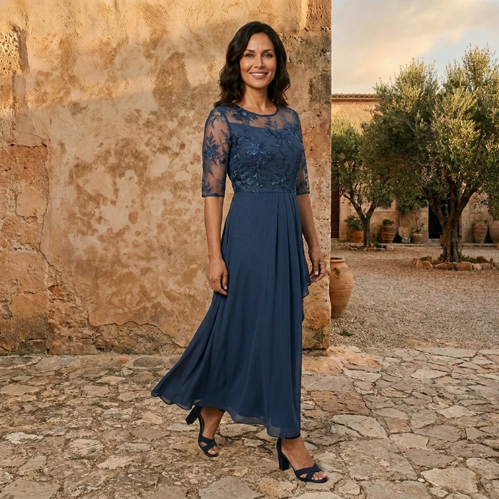 AVRELON | VESTIDO DE GASA ELEGANTE