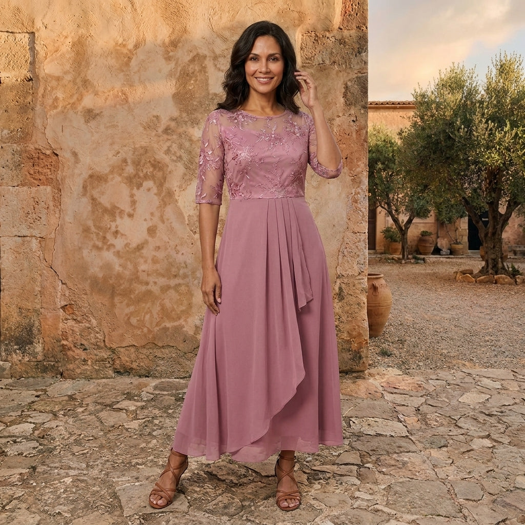 AVRELON | VESTIDO DE GASA ELEGANTE