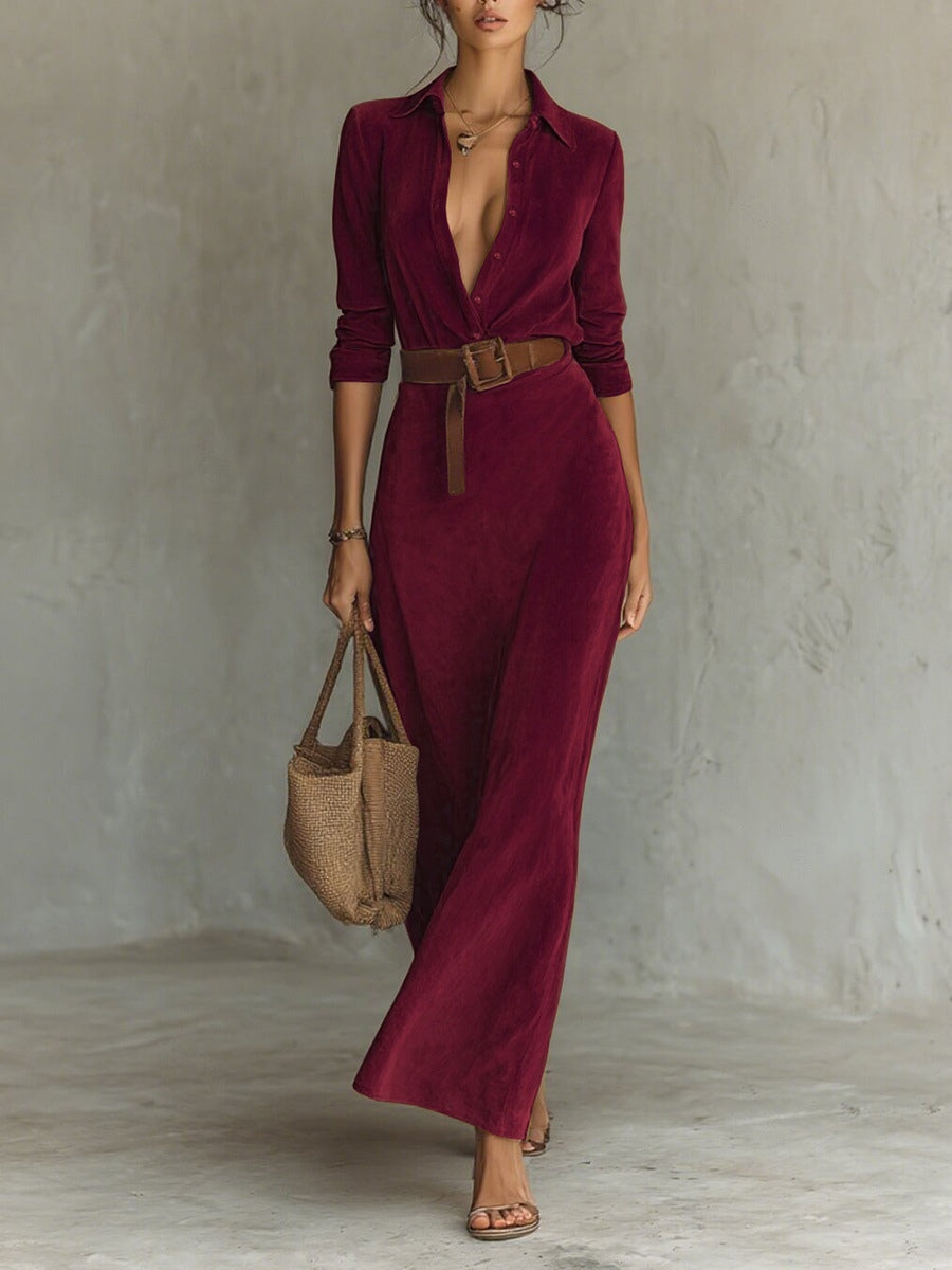 Greta | Vestido Maxi con Cinturón